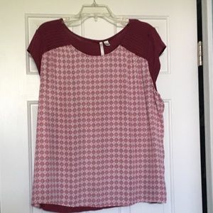 Red Flower Printed Tee